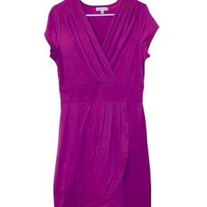 [L] Fuchsia wrap style summer dress size Large